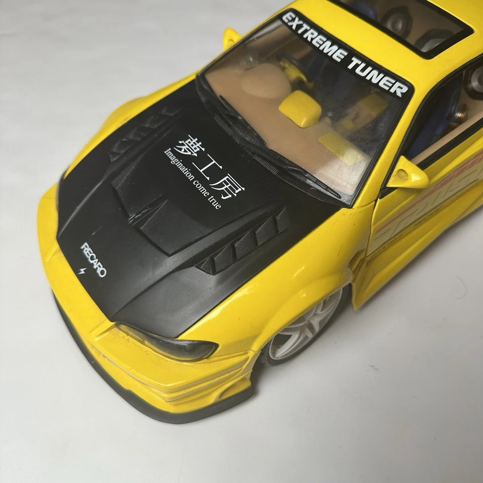 Kentoys Nissan Silvia S15 2003 Extreme Tuner 1:12 Rare Model Car Yellow - Image 3 of 4