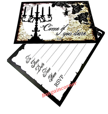 Einladungskarte Come If You Dare Karten Geburtstag Hochzeit Gothic Halloween Karten