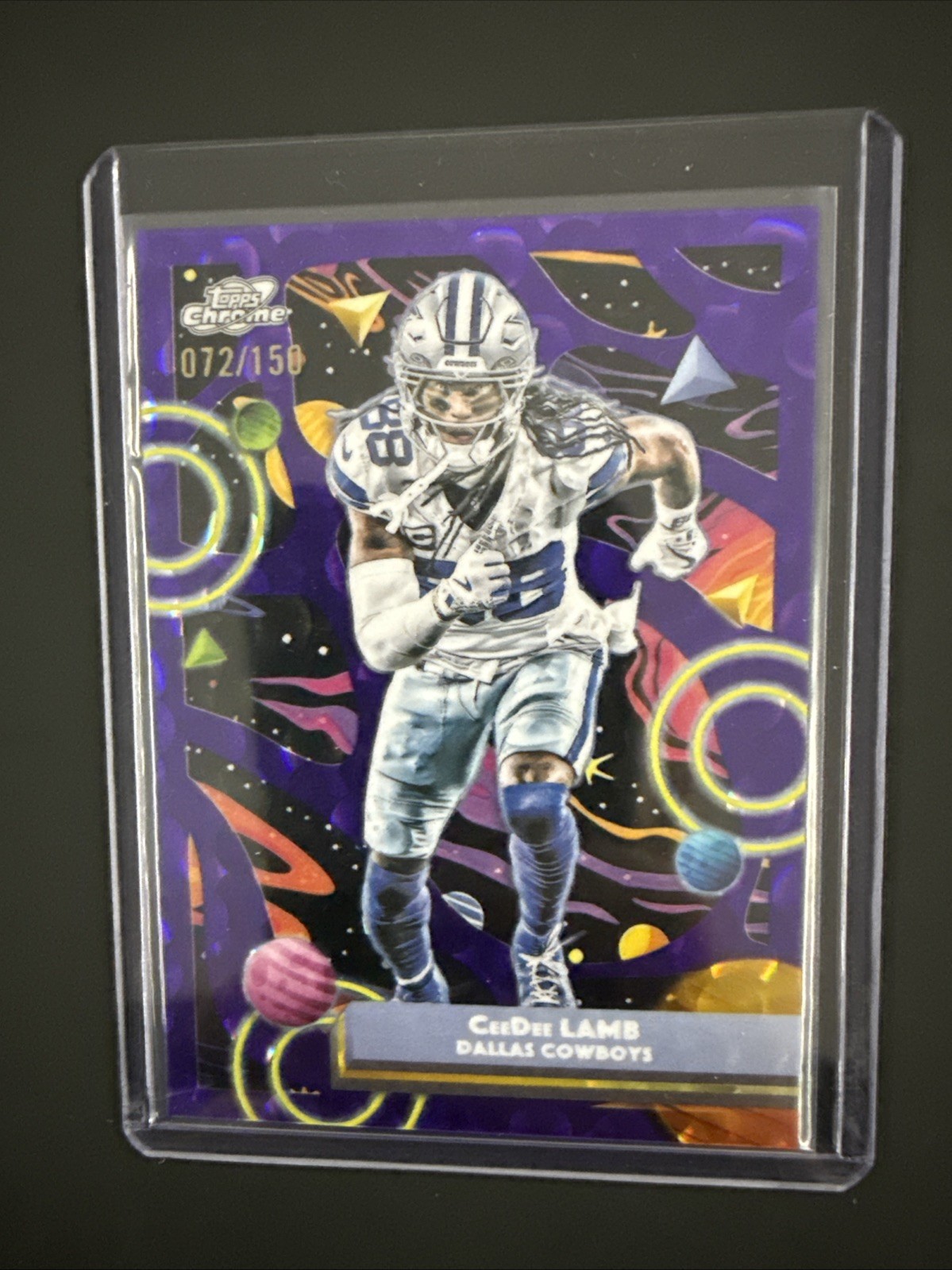 2025 Topps Cosmic Chrome Football CeeDee Lamb Purple Nebula /150