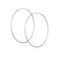 Paar 925 Sterling Silber Creole Ohrringe Ohrschmuck OhrhäNger 60Mm 5171