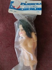 Fibre Craft Air Freshener Doll Brunette Brown Eyes Upper Body Old Stock 4.5"