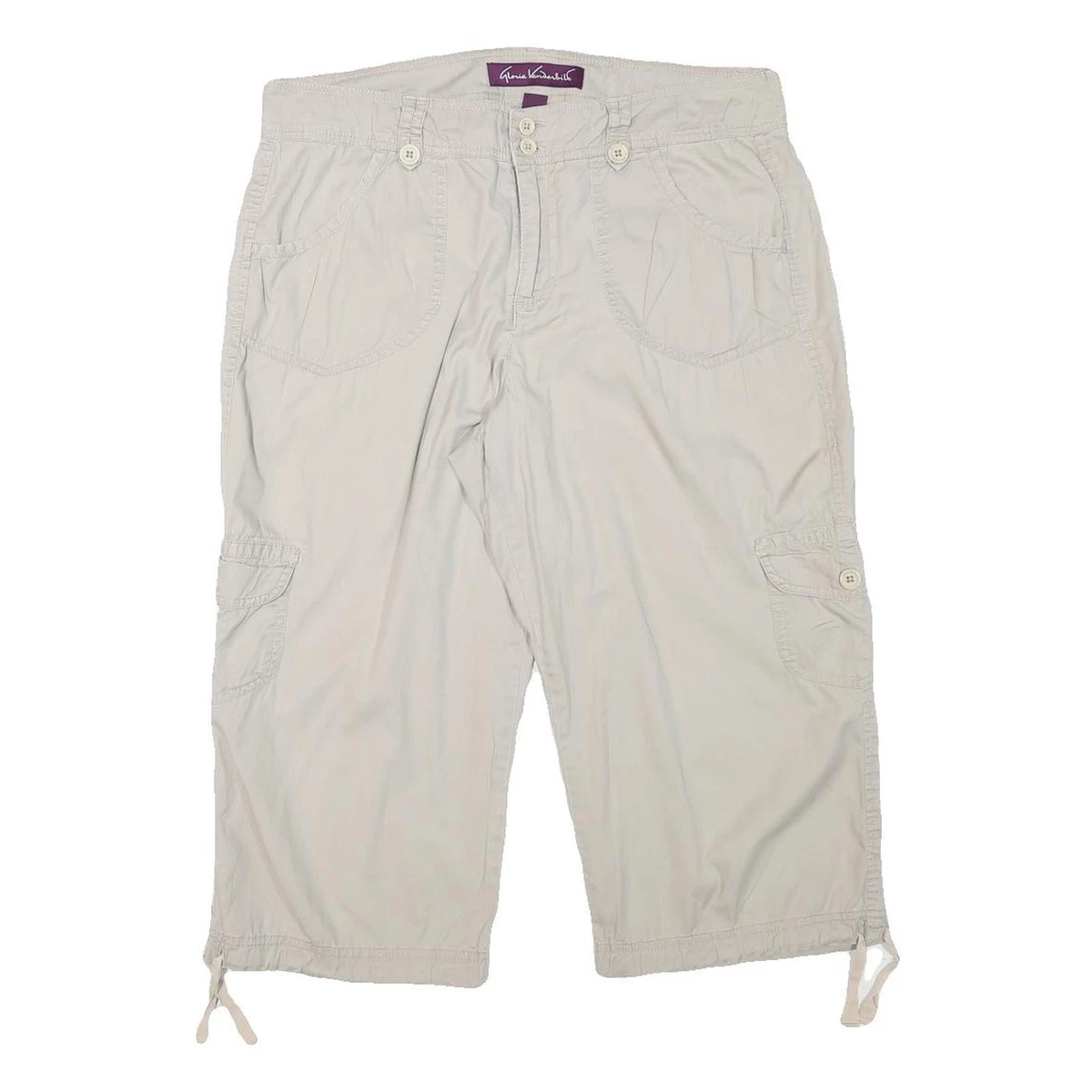 Short Cargo Taille Haute Pour Femme - Gris, Séchage Rapide, Cordon élastique