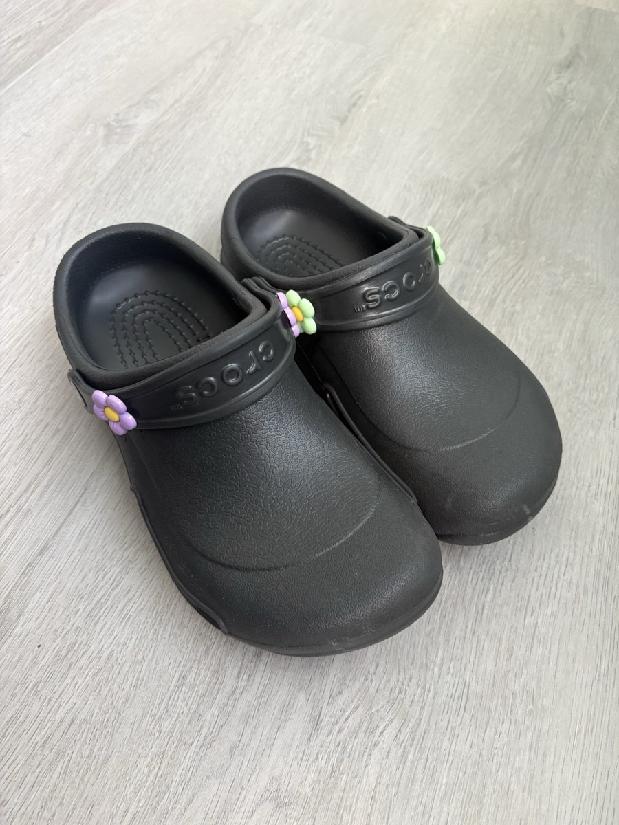 Crocs Bistro Slip Resistant Work Black Slip On Clogs Unisex  display picture 2
