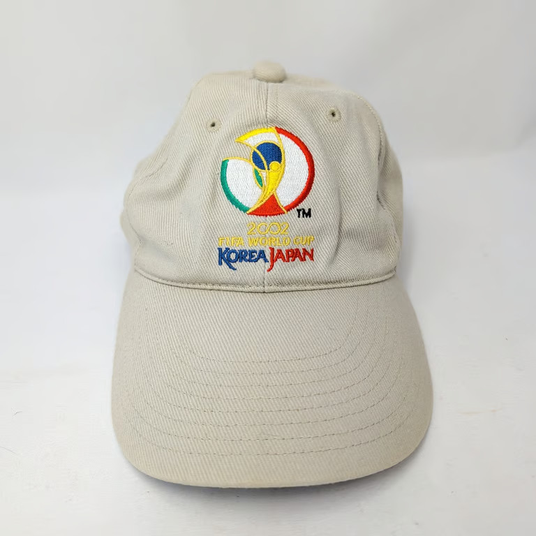 FIFA World Cup 2002 Korea Japan Hat Cap Vintage Tan Adjustable