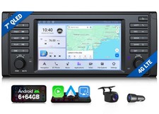 7" QLED 6+64 Android Autoradio für BMW 5er E39 530i 540i M5 GPS Navi CarPlay DSP