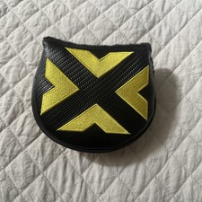 TITLEIST SCOTTY CAMERON DESIGN PHANTOM MALLET PUTTER HEADCOVER BLACK / YELLOW