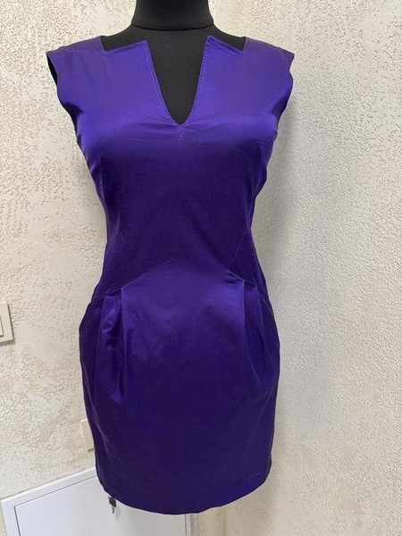 Women Pinko Dress Purple Viscose 36