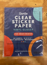 8.5x11" 20 Clear Printable Vinyl-glossy Sticker A4 Waterproof for Inkjet Printer