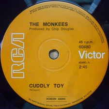 Monkees ORIG NZ 45 Cuddly toy VG+ '69 RCA 60480 Sunshine Pop Garage Pop