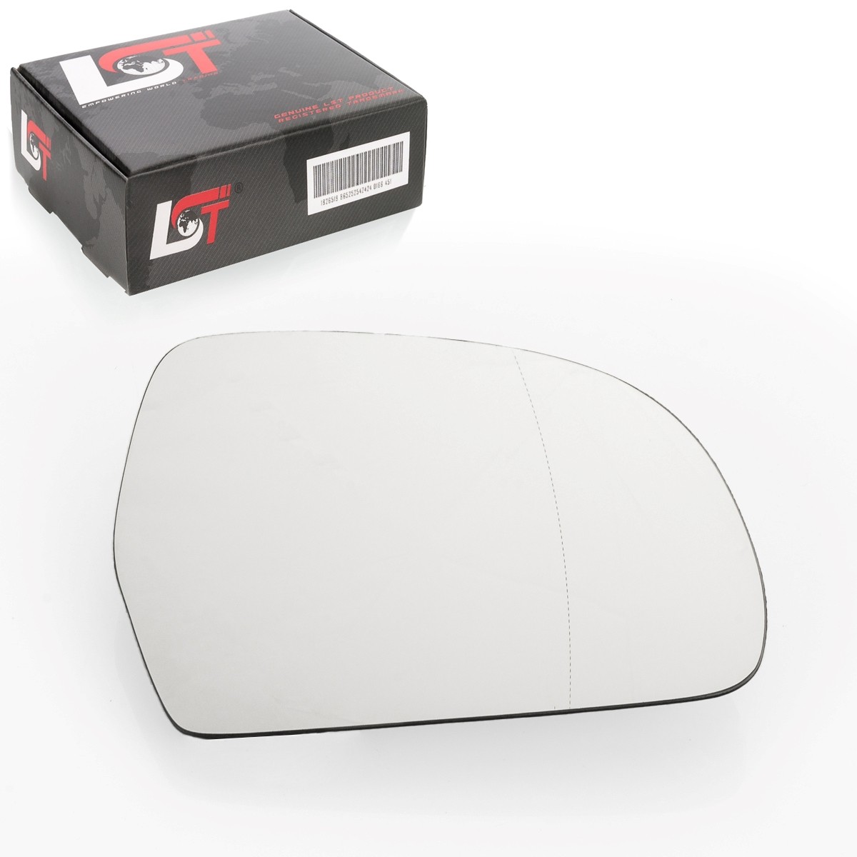 Mirror glass right aspherical adhesive for Audi A8 4E 2007-2010