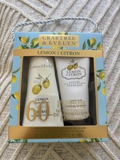 Crabtree Evelyn Lemon Citron Hand Therapy Hand Scrub Set, 3.5oz Each NIB