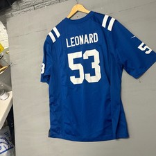 Nike Indianapolis Colts Shaquille Leonard 53 NFL Jersey Mens XL Blue