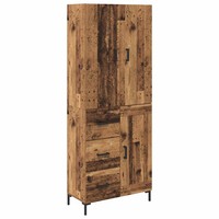 Highboard Altholz Wandmontiert 69,5 X 34 X 180 Cm Holzwerkstoff