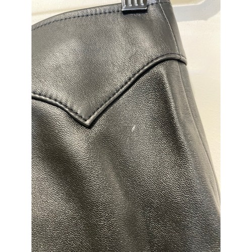 NWT Coach Lamb Leather Snap Button A-Line Mini Skirt Black Women's Size 2 - Picture 8 of 14