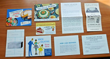 VINTAGE KNOX UNFLAVORED GELATINE 1950'S ADVERTISEMENT PACK  RECIPES