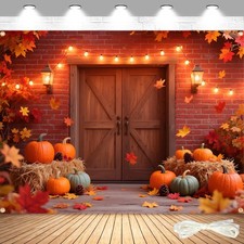 Large 7x5FT Autumn Backdrop   Fall Photography Background with Pumpkin Maple ...