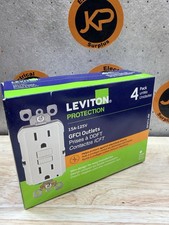 Leviton 15 Amp 125v GFCI Outlet Box Of 4 Pcs Cat GFNT1-4W 4 PCs New