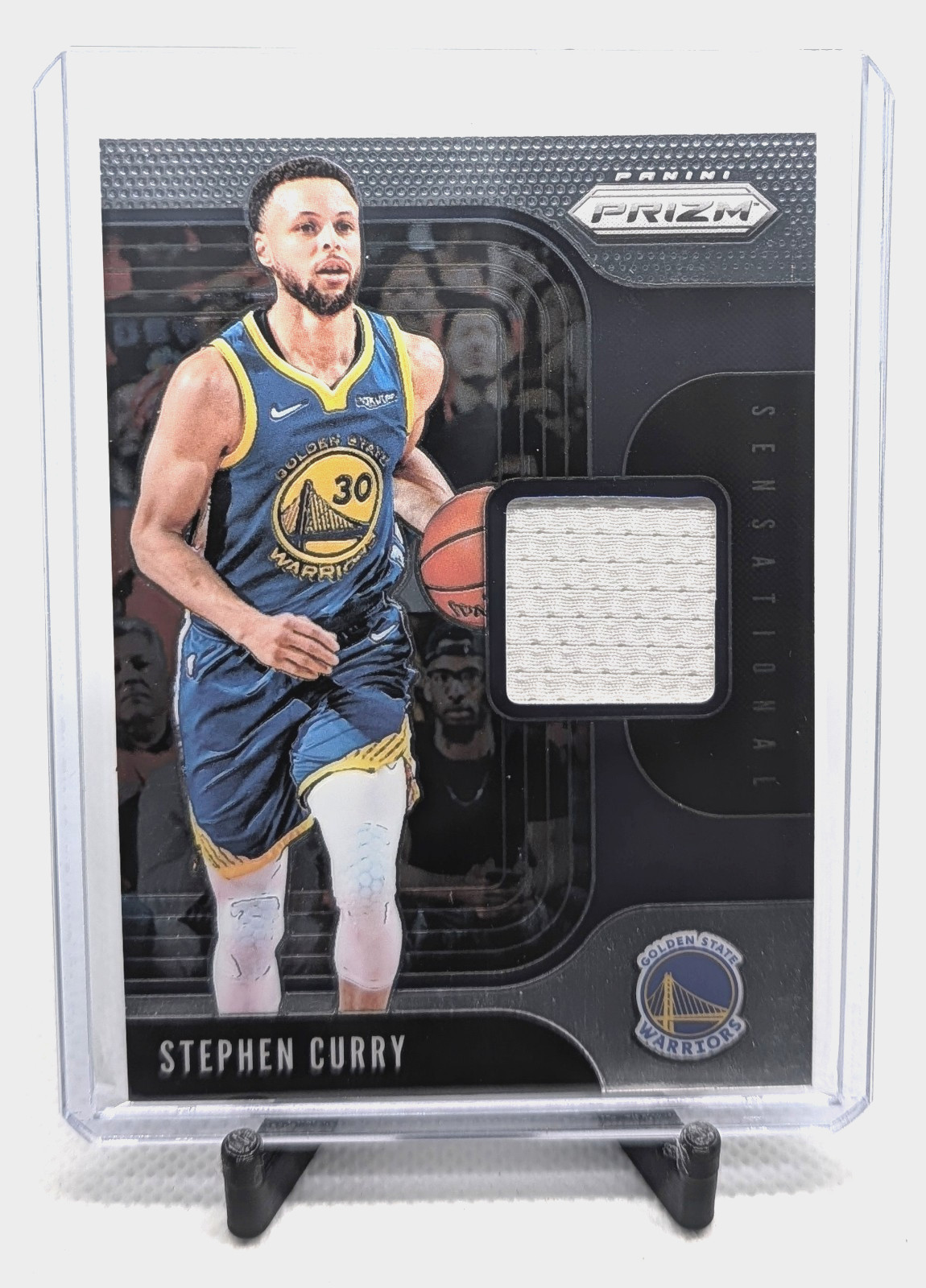 2019-20 Panini Prizm Steph Curry Sensational Swatches #SS-SCU GAME WORN