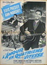 VIVA LAS VEGAS - ELVIS PRESLEY / CAR / SPORT / ROCK - ORIGINAL FRENCH POSTER