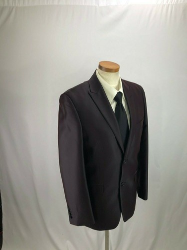 Porto Filo Super 160's Burgundy Blazer Jacket 36R - Picture 2 of 9