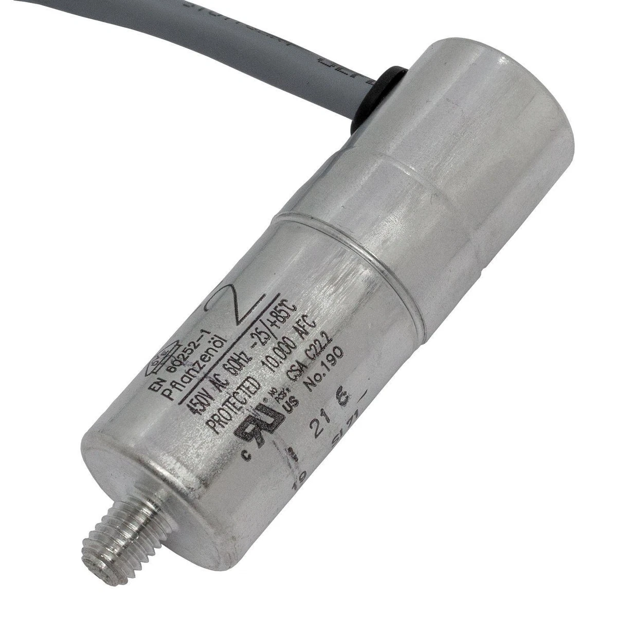 BeMatik Condensatore Di Avviamento 55µF 450VAC Per Motori Elettrici - Morsetti Faston, Vite M8, Polipropilene