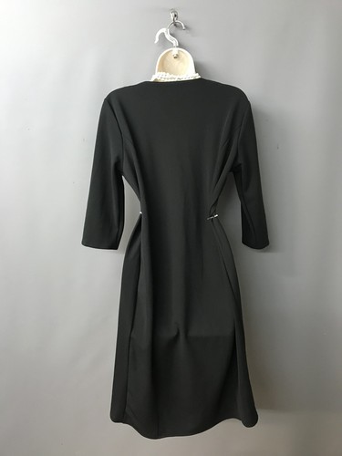 Charlotte Gold Vestido de rayas negras marfil para mujer Reino Unido 16 EUR 44 US 12 - Imagen 6 de 12