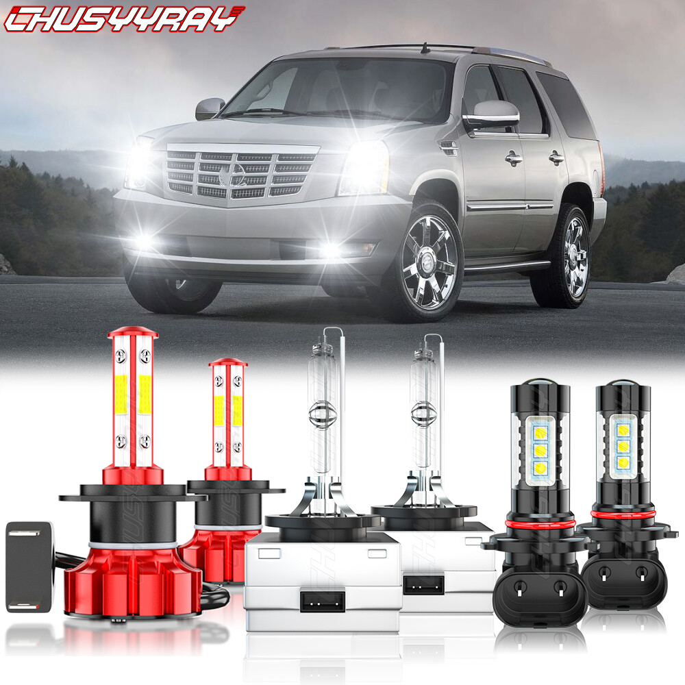 FOR Cadillac Escalade 2007 2008 H7 D1S 9006 LED/HID Headlights +