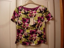 Jacques Vert Bright Garden Floral blouse- size 10 -New