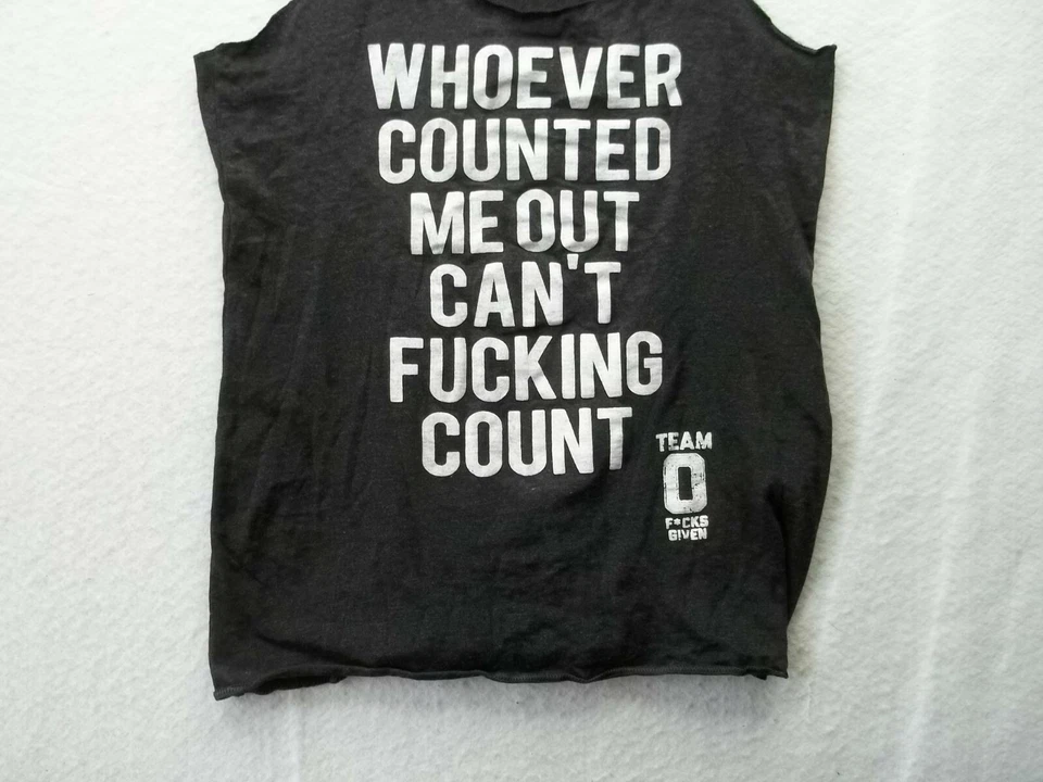 Womens Next Level " Whoever counted me out cant f...Count" Tank Top Size M Black - Image 3 of 4