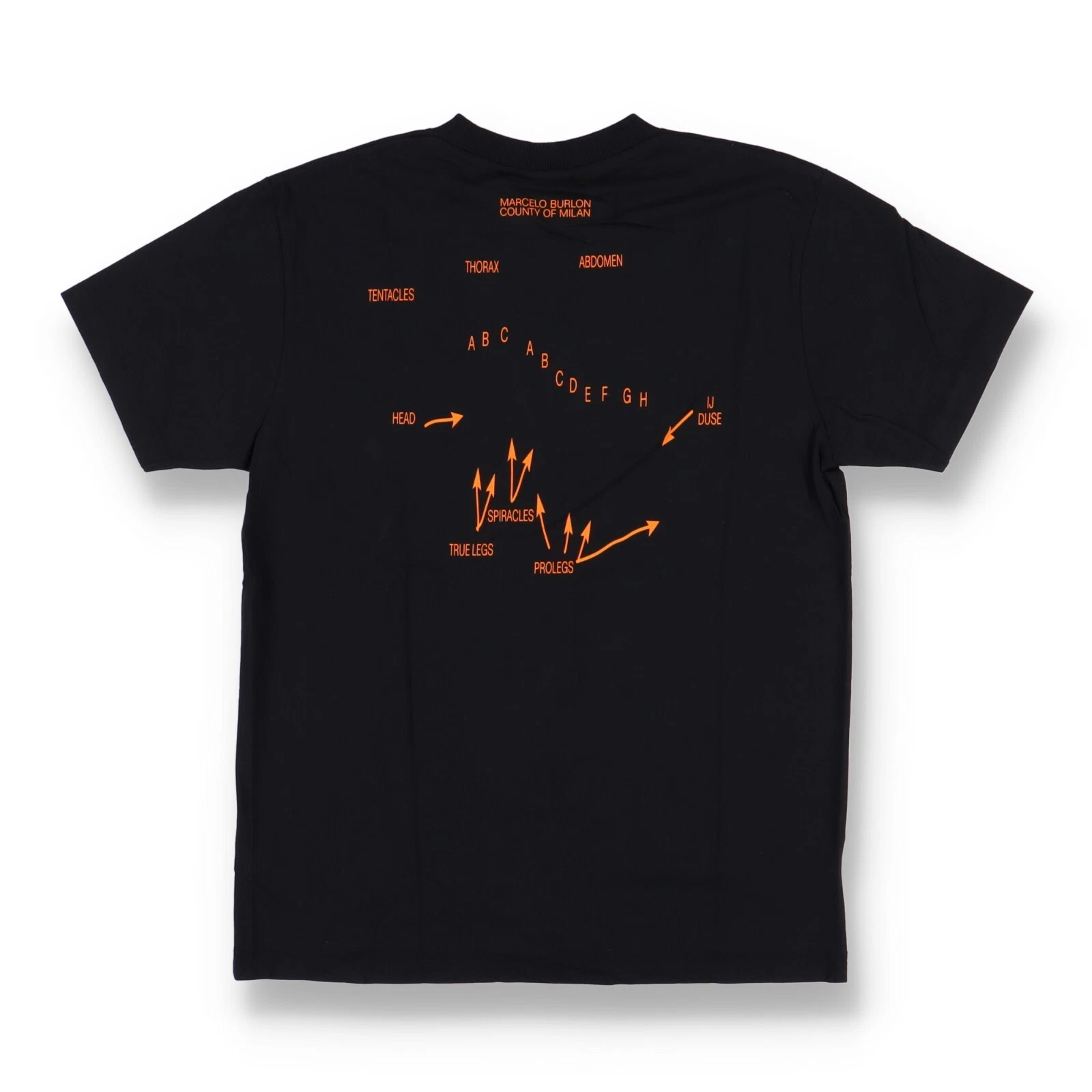 T shirt Marcelo Burlon nera con logo Mirage e fiori Taglia S FW20 $345