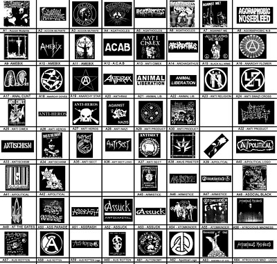 A - Patches - Punk, Crust, Grind Core, Hard Core, Vegan, Peace, Anarcho, Metal, 