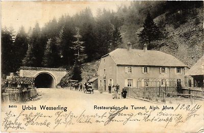 Old postcard AK URBES WESSERLING - restoration of the tunnel - Alph. Mura (389444)