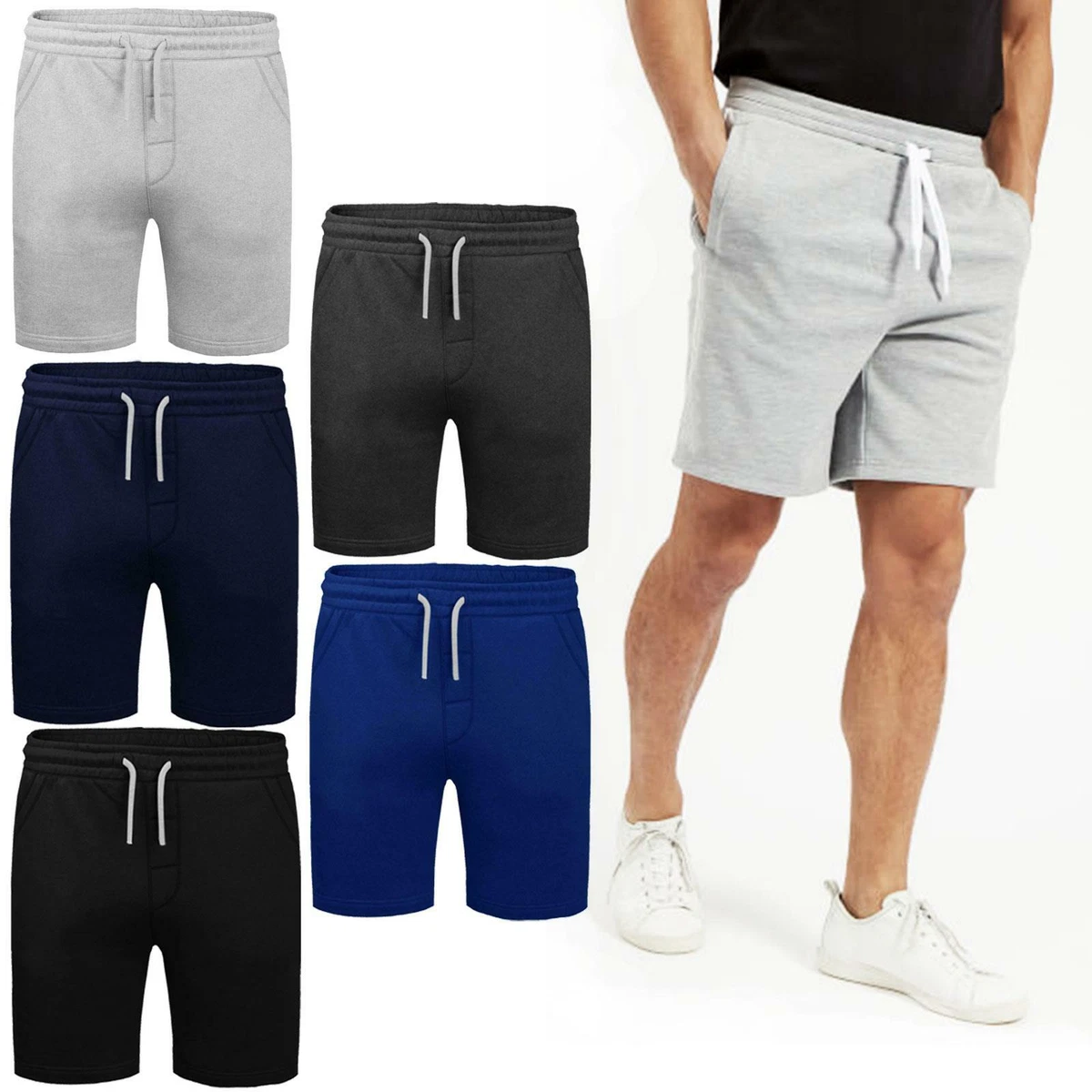 Mens jogger shorts hotsell with zip pockets