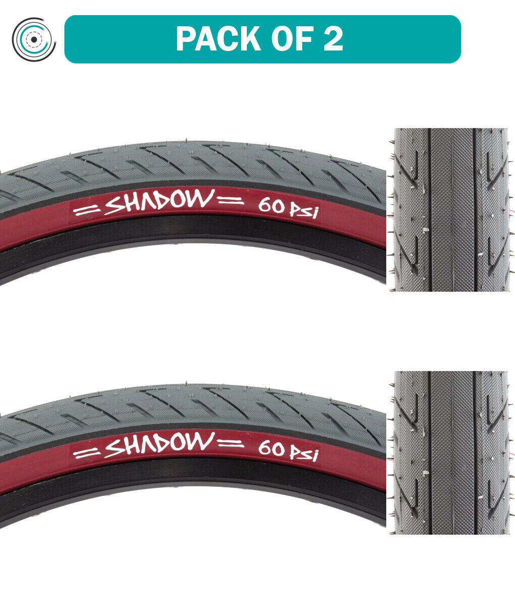 Pack of 2 The Shadow Conspiracy Strada Nuova 20x2.3 Wire TPI 110 Gy/Red