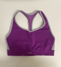 Victoria's Secret THE PLAYER Racerback VSX SPORT Bra Purple/Gray Sz S/P
