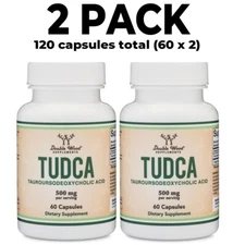 Double Wood, TUDCA, 2 PACK, 250 mg per capsule, 60 Capsules each (120 total!)
