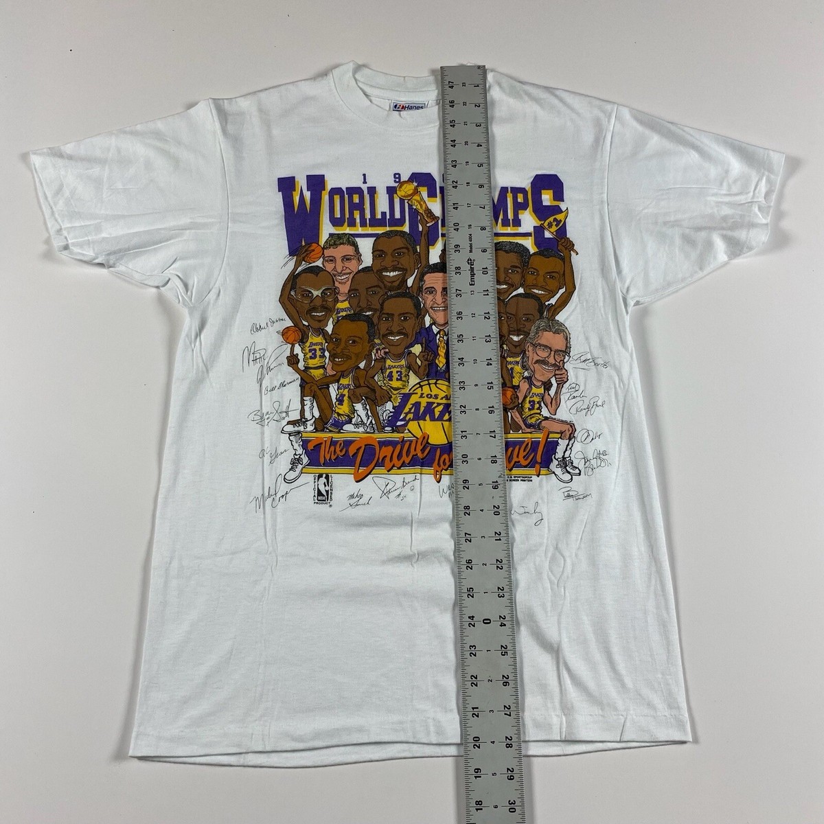 Vintage LA Lakers 1987 World Champs Caricature 80's Shirt