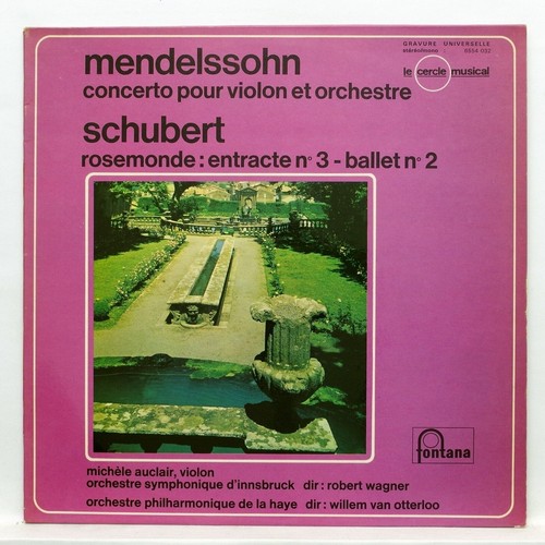 MICHELE AUCLAIR - MENDELSSOHN violin concerto FONTANA 6554032 stereo LP EX+ - 第 1/2 張圖片