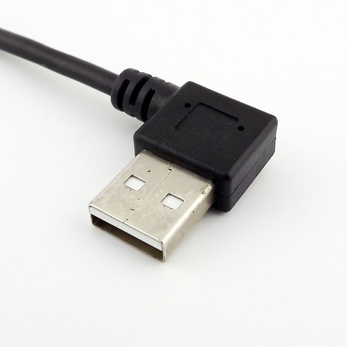 USB 2.0 A Female Panel Mount to USB A Male Plug Left Angled Extension Cable 25cm - Picture 5 of 5