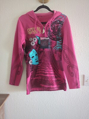 Crystal Rock by Christian Audigier Mask Hoodie Cotton