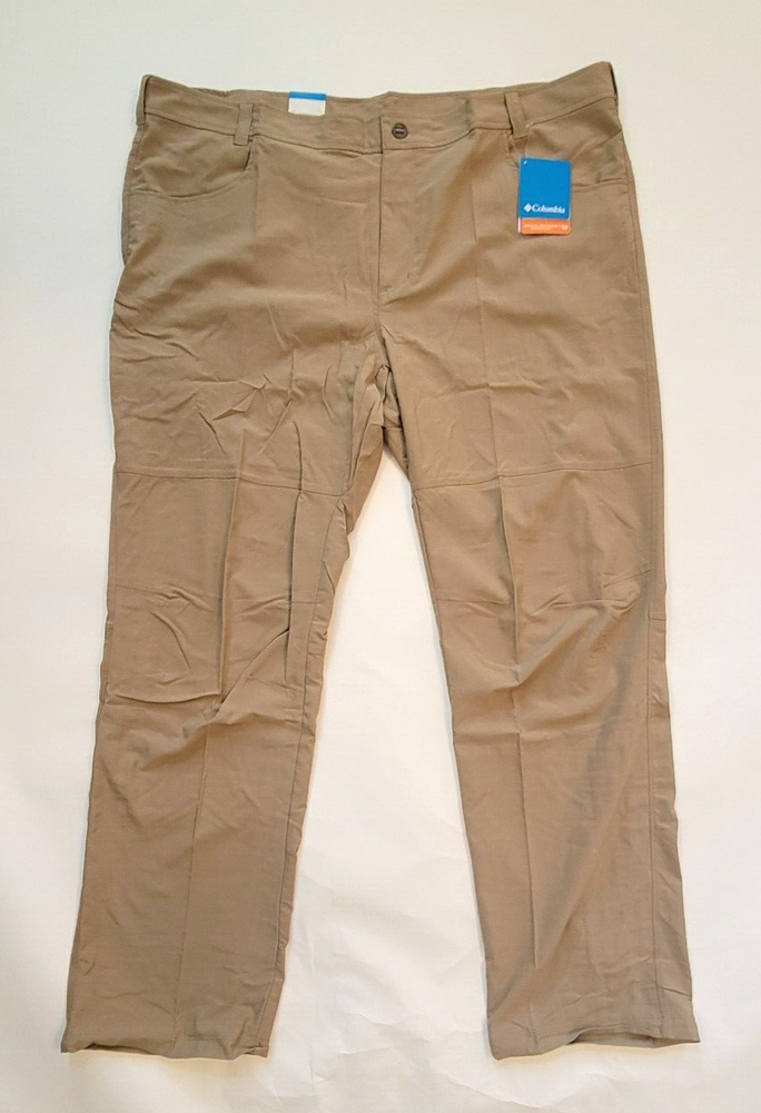 Columbia Pilsner Peak 46/34 Tan Outdoor Hiking Travel Mens  Pants NEW