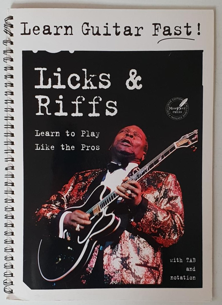 Learn Guitar Fast - Licks & Riffs Music TAB Notation Book - Blues Folk Jazz ~ 03