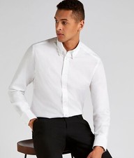 Kustom Kit Shirt City Office Smart Long Sleeve Business 100 Cotton Tailored Fit