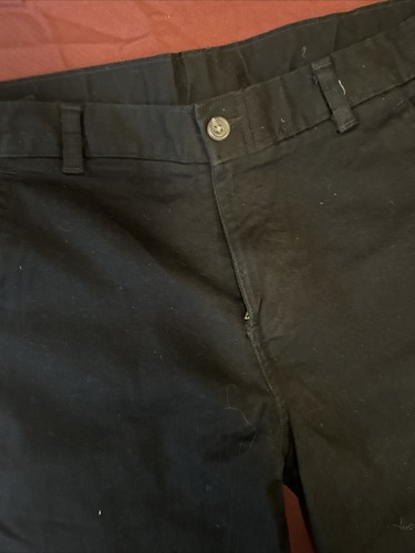 Chaps Black Chinos Boys Sz 18 Husky Stretch Flat Front Approved Schoolwear - Picture 5 of 8