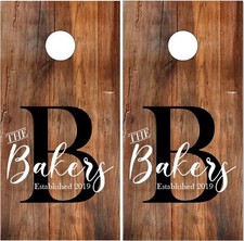 Personalized name Cornhole Board Wrap LAMINATED Wraps Decals Vinyl skin
