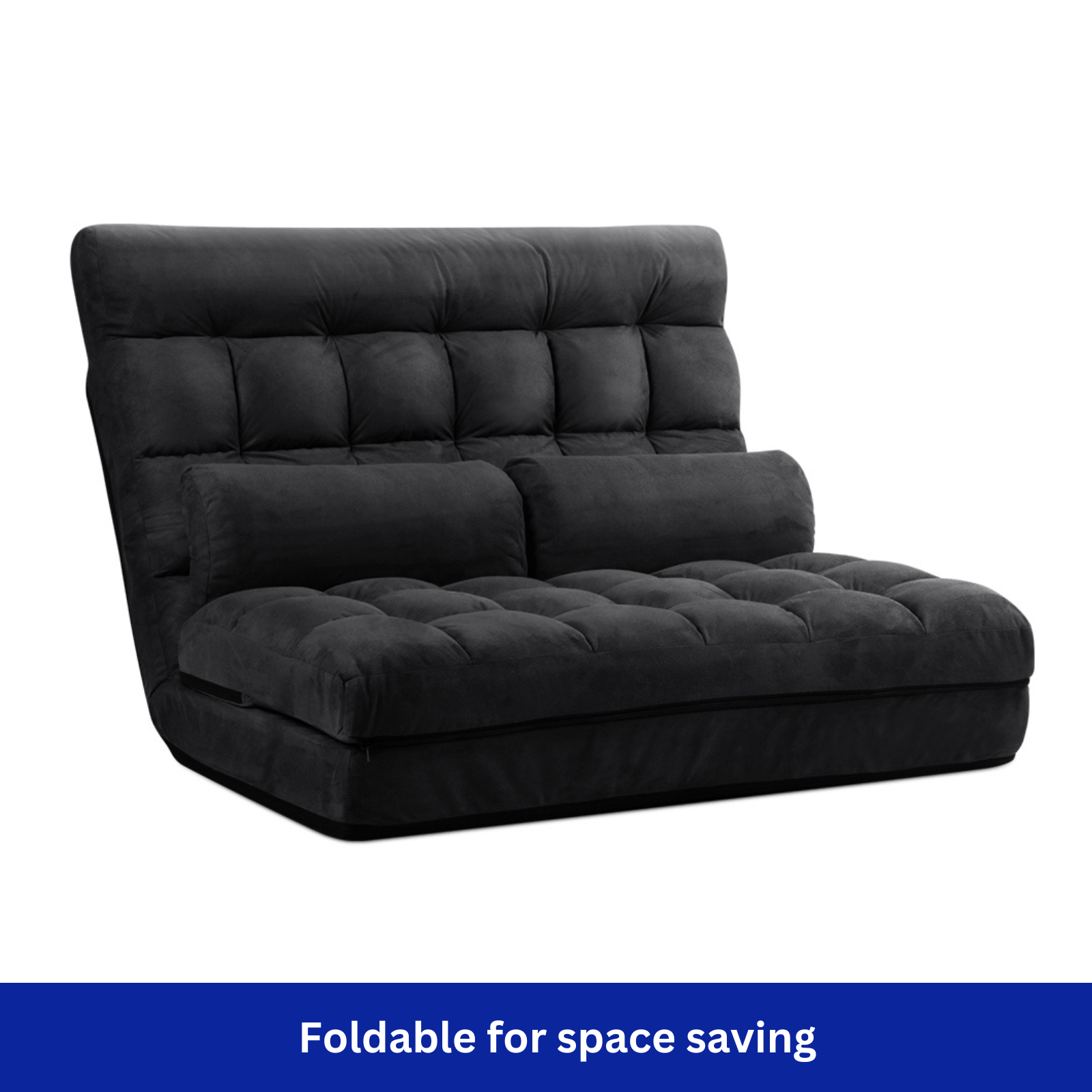 Artiss Lounge Sofa Floor Recliner Bed Chaise Chair Folding Couch Suede