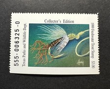 WTDstamps - 1999 TEXAS - Lot4 - State Freshwater Trout Fishing Stamp - MNH