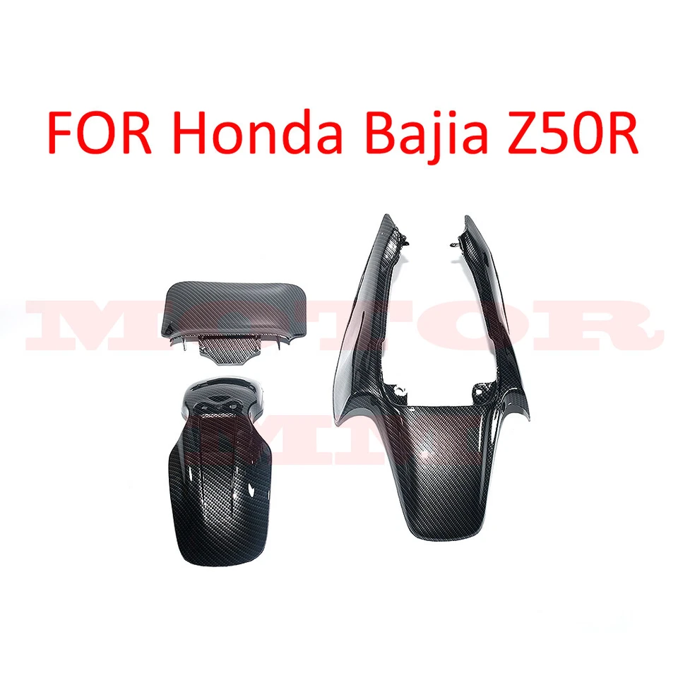 Kit de guardabarros de plástico para Honda Z50 Z50 R Bajia 1988-1999 patrón de fibra de carbono Foto 2 de 4