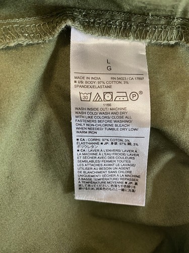 Banana Republic Oversized Baggy Olive Green Casual Safari Shorts Romper Womens L - Picture 7 of 9