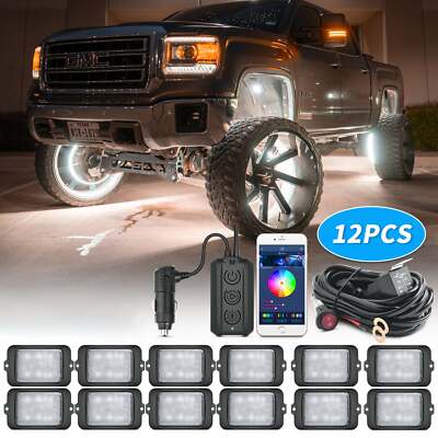 MICTUNING C3 LED Rock Lights Wireless RGBW Underglow Bluetooth 4/8/12/16/20 Pods